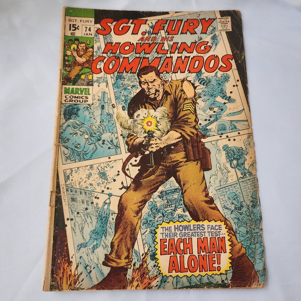 Sgt Fury and His Howling Commandos #74 Marvel Comics 1970s Comic Book